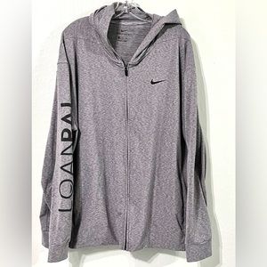 NIKE DRI FIT MENS ACTIVEWEAR FULL ZIP GRAY COLORED #44